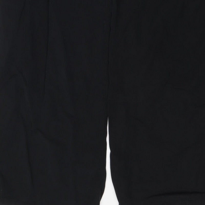 Saint + Sofia Women’s Black Modal Wide-Leg Drawstring Trousers UK 12