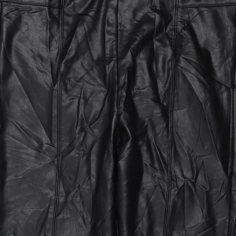M&S Collection Women's Black UK 12 Faux Leather Stretch Leggings