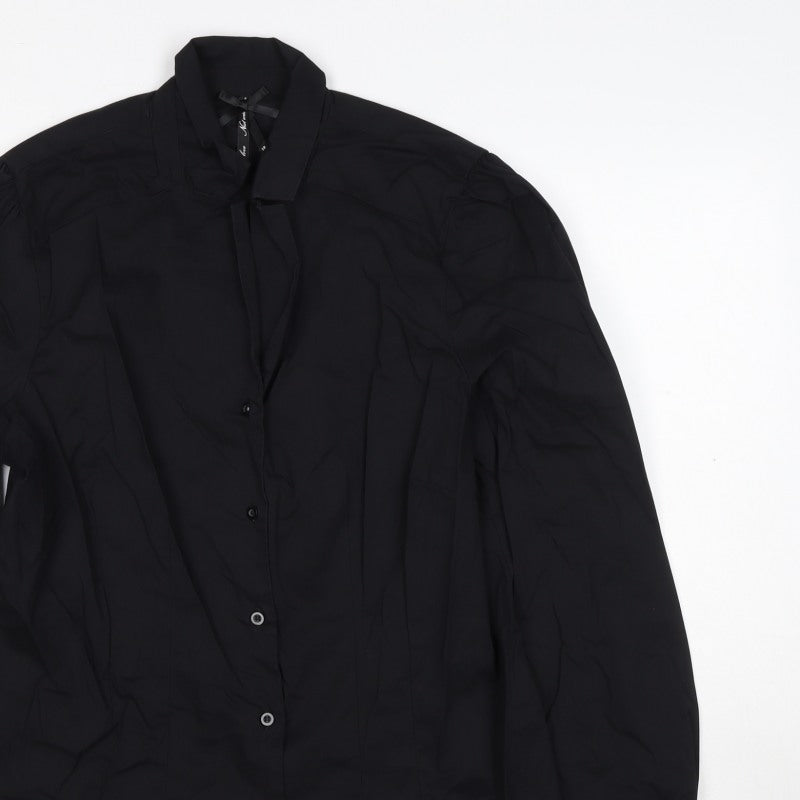 Life Love New York Women’s Black Size 18 Collared Button-Up Shirt