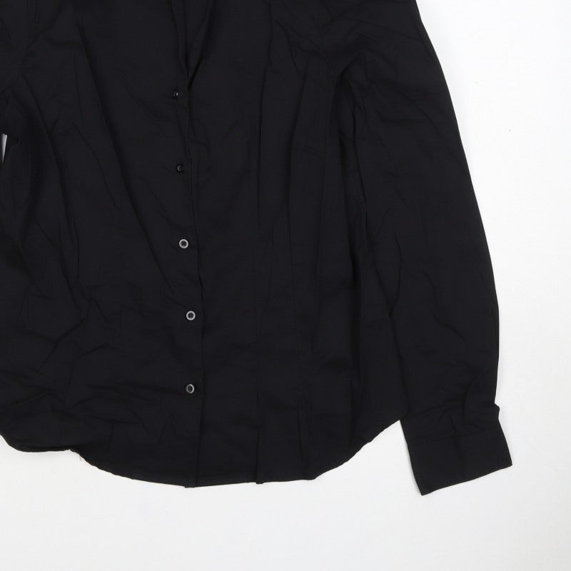 Life Love New York Women’s Black Size 18 Collared Button-Up Shirt