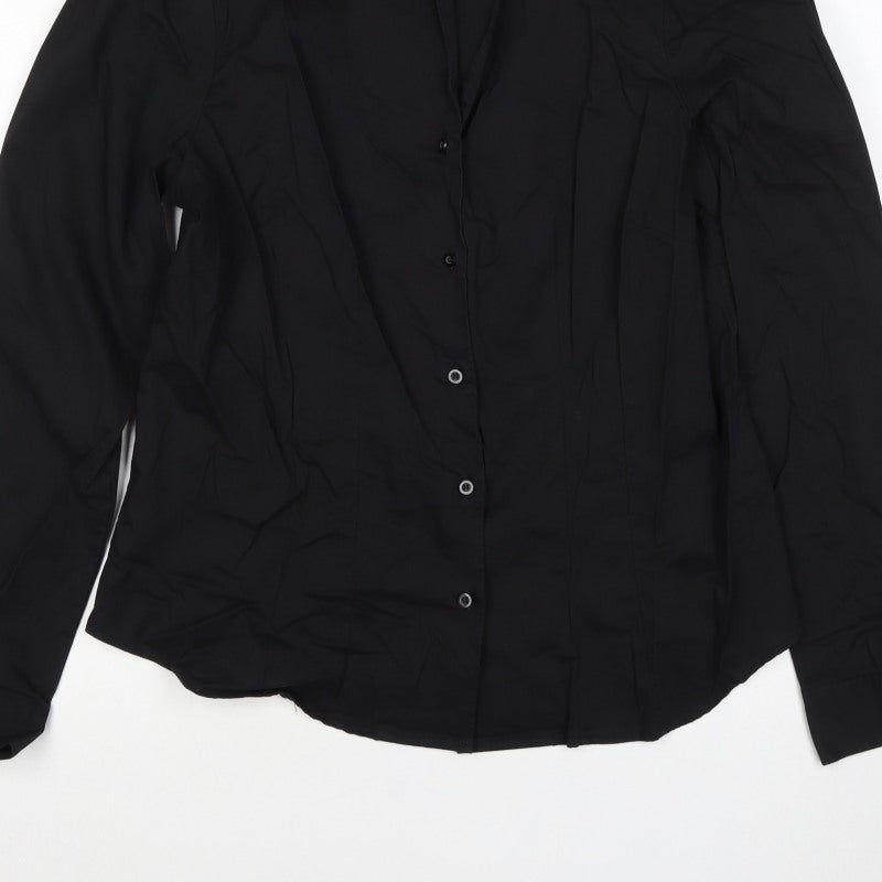 Life Love New York Women’s Black Size 18 Collared Button-Up Shirt