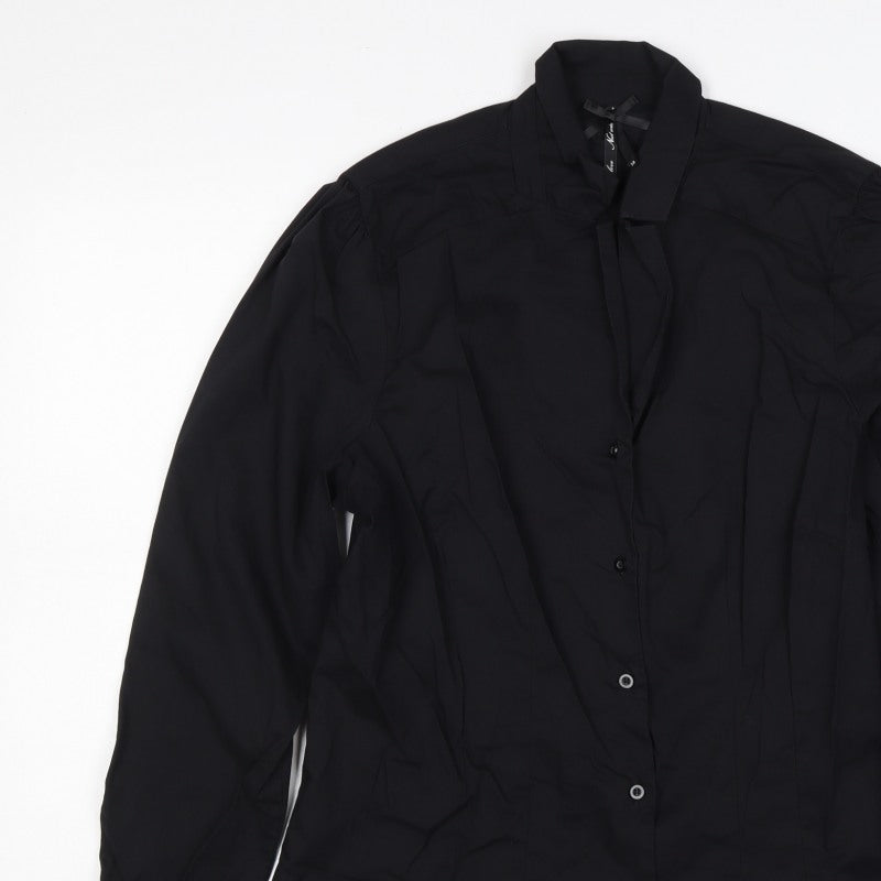Life Love New York Women’s Black Size 18 Collared Button-Up Shirt