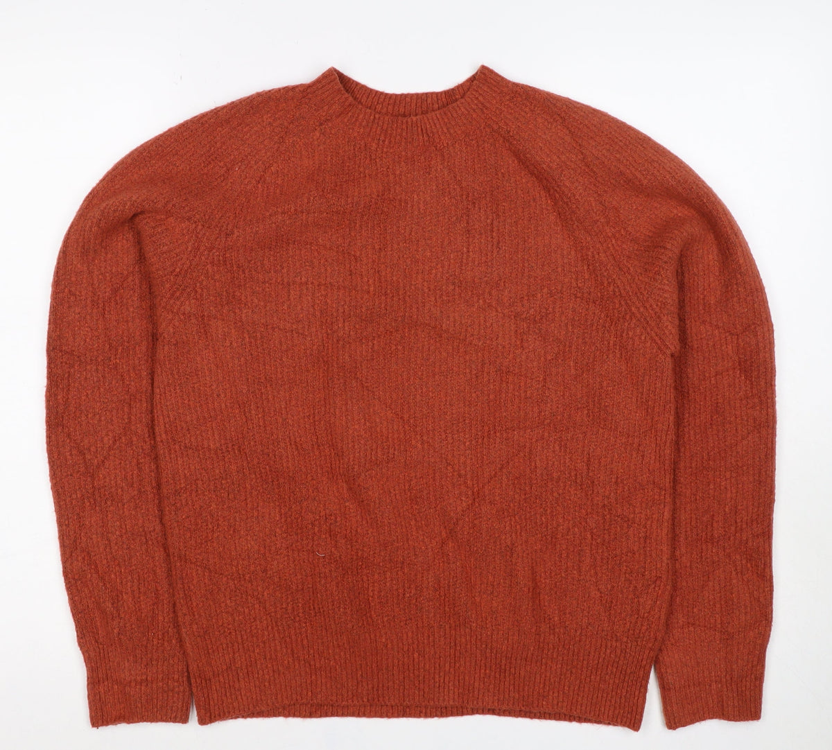 Uniqlo Women’s Orange XS Crew Neck Raglan Knit Pullover Jumper