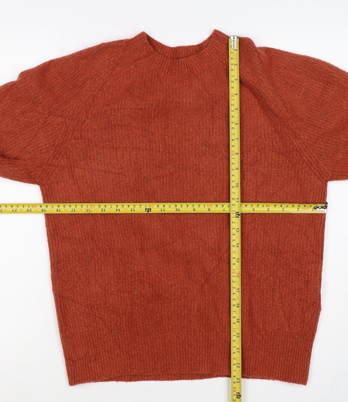 Uniqlo Women’s Orange XS Crew Neck Raglan Knit Pullover Jumper