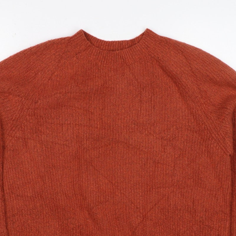 Uniqlo Women’s Orange XS Crew Neck Raglan Knit Pullover Jumper