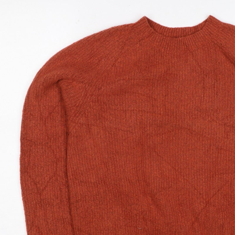 Uniqlo Women’s Orange XS Crew Neck Raglan Knit Pullover Jumper