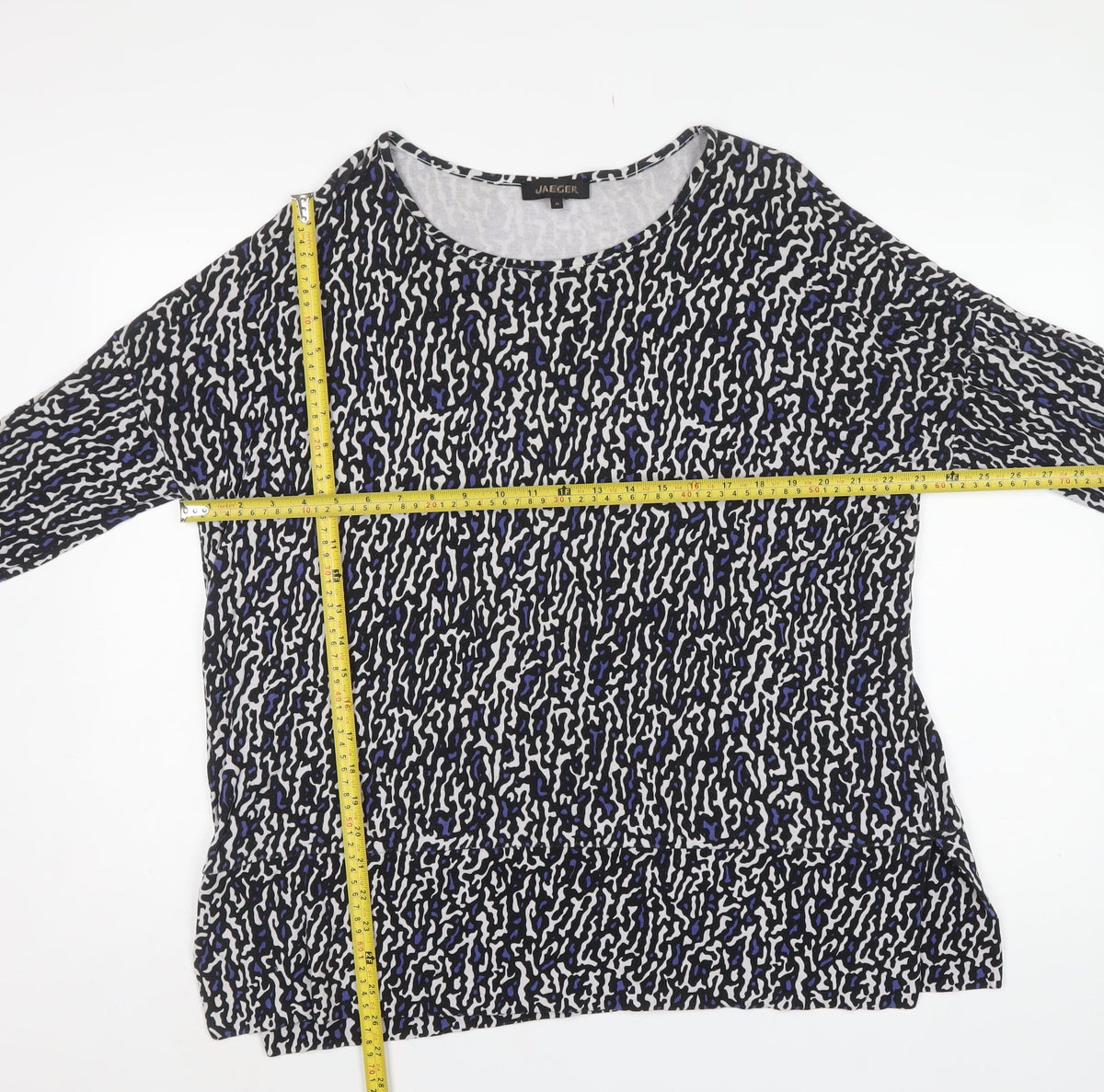 Jaeger Women Multicoloured M Animal Print Jersey Tunic Long Sleeve Top