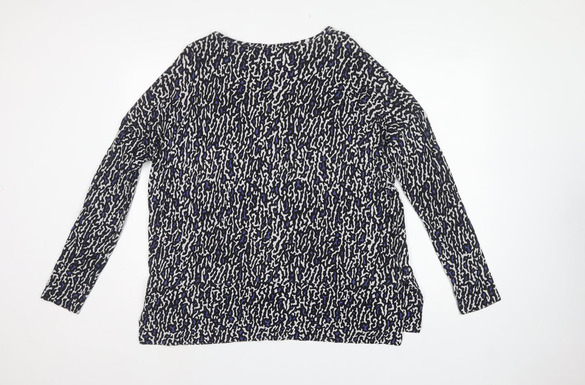 Jaeger Women Multicoloured M Animal Print Jersey Tunic Long Sleeve Top