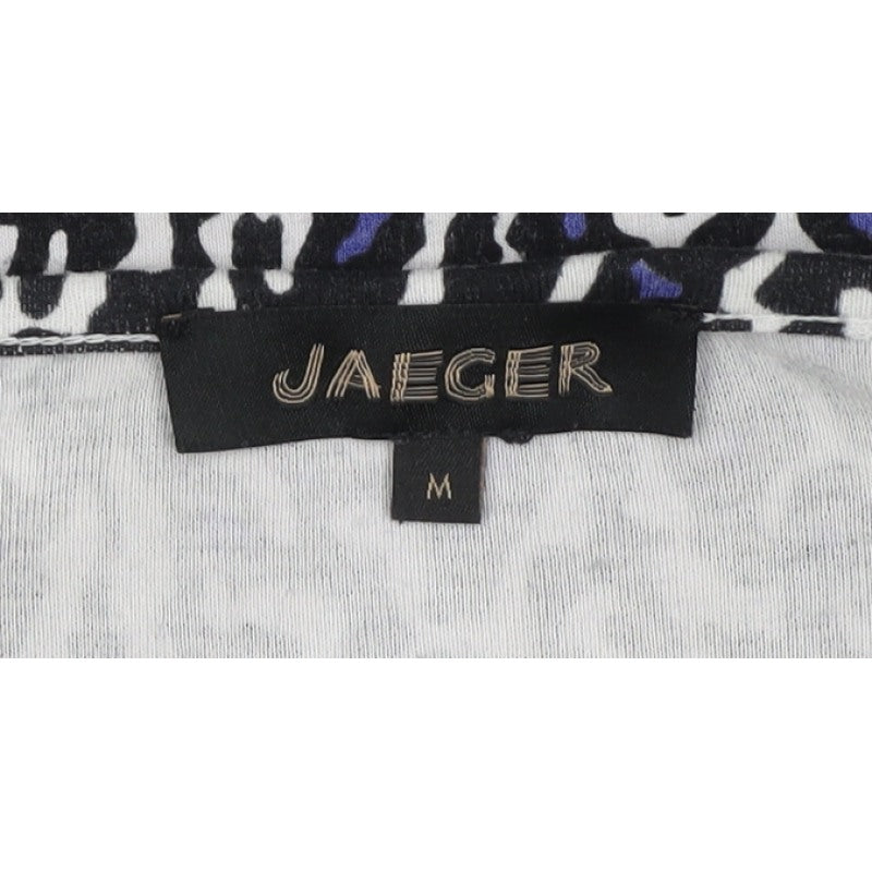 Jaeger Women Multicoloured M Animal Print Jersey Tunic Long Sleeve Top