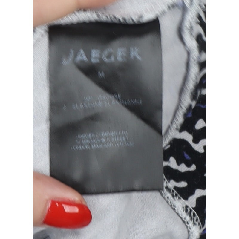 Jaeger Women Multicoloured M Animal Print Jersey Tunic Long Sleeve Top