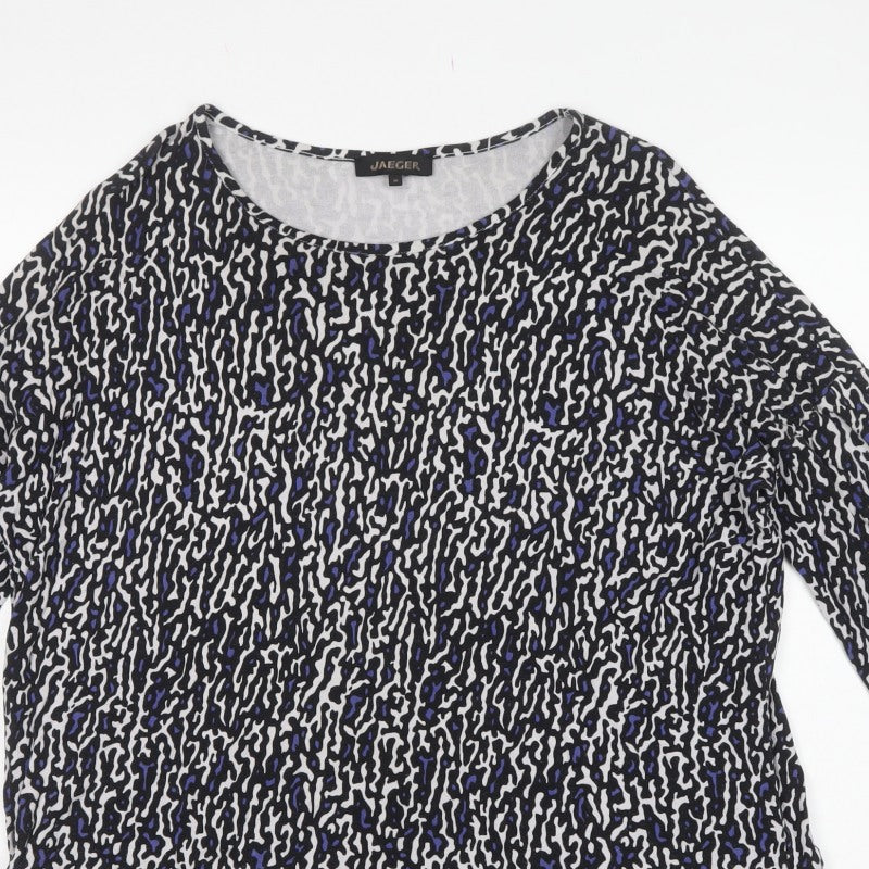 Jaeger Women Multicoloured M Animal Print Jersey Tunic Long Sleeve Top