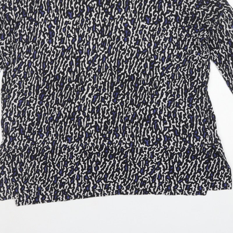 Jaeger Women Multicoloured M Animal Print Jersey Tunic Long Sleeve Top