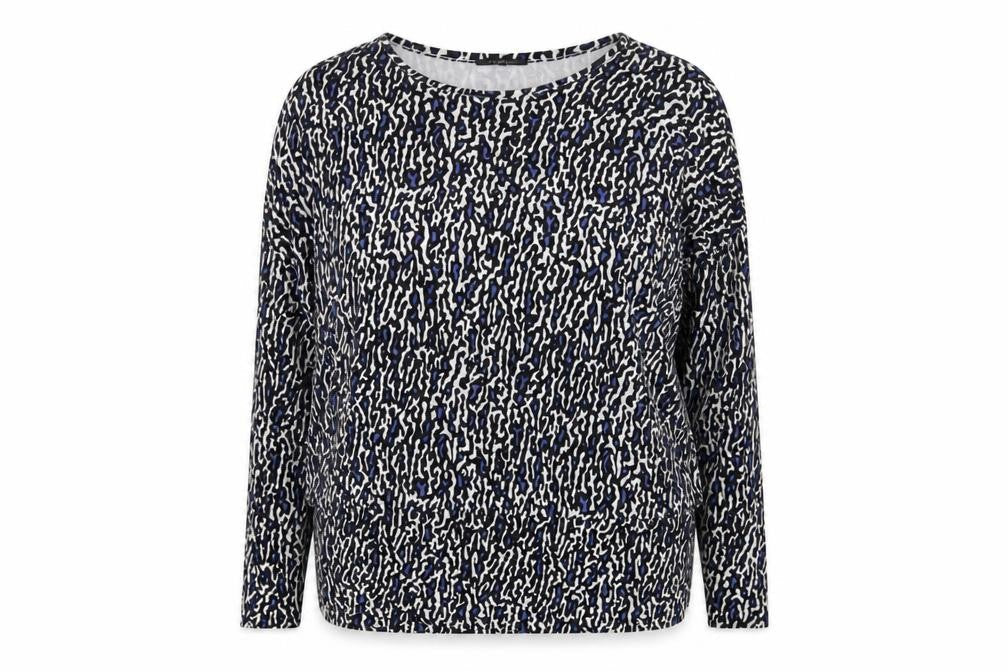 Jaeger Women Multicoloured M Animal Print Jersey Tunic Long Sleeve Top