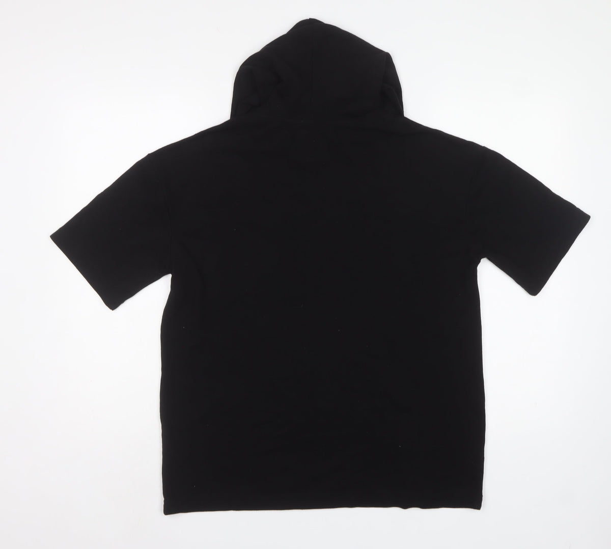 TZ Men’s Black XS Short Sleeve Pullover Hoodie Cotton Pocket