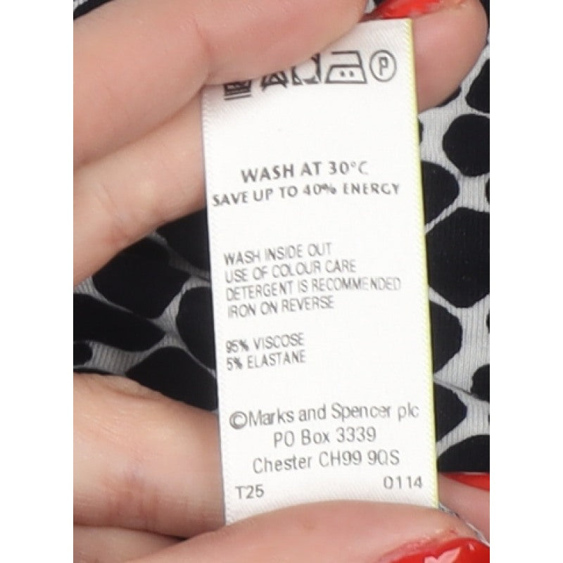 Per Una Women Multicoloured UK 12 Maxi Dress V-Neck Belted