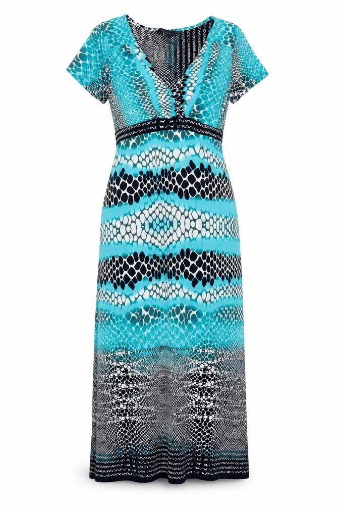 Per Una Women Multicoloured UK 12 Maxi Dress V-Neck Belted