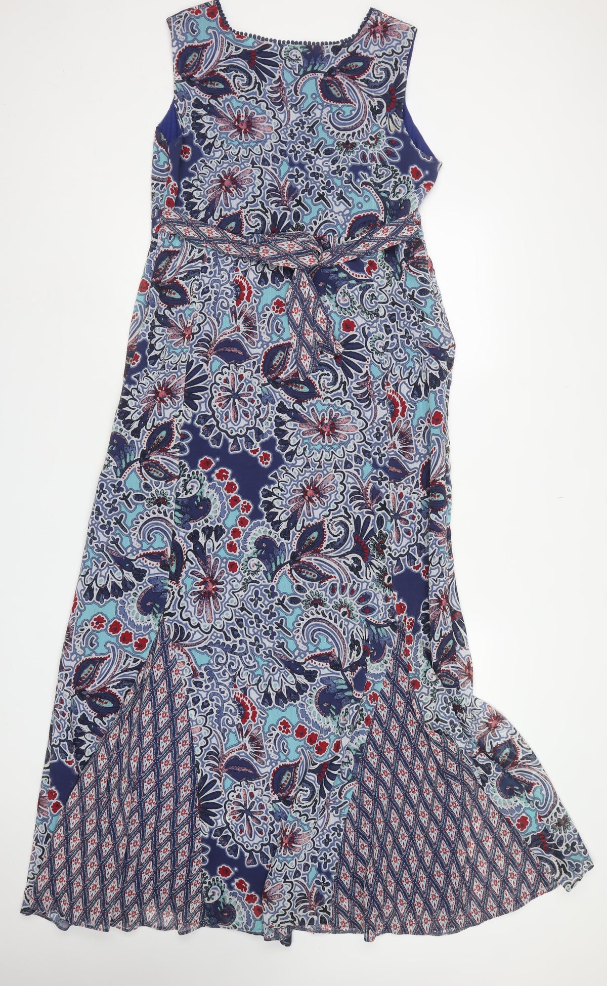 Per Una Women Multicoloured UK 14 Paisley Belted Maxi Dress
