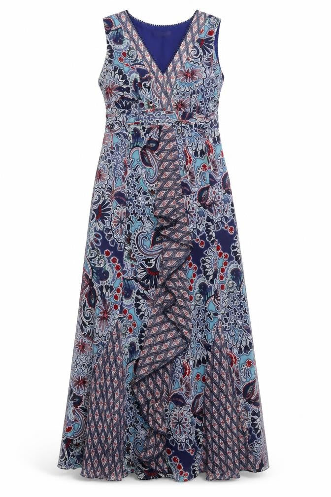 Per Una Women Multicoloured UK 14 Paisley Belted Maxi Dress