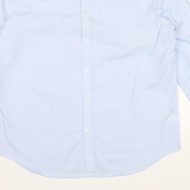 Marks and Spencer Men’s Blue 17 Regular Fit Long Sleeve Dress Shirt