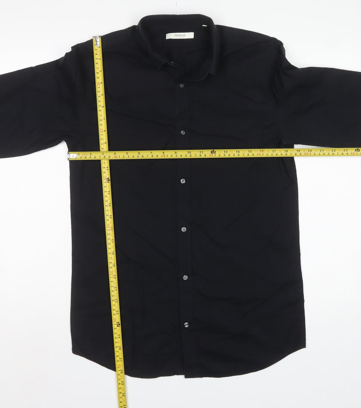 Jack & Jones Premium Men's Black M Slim Long Sleeve Cotton Shirt