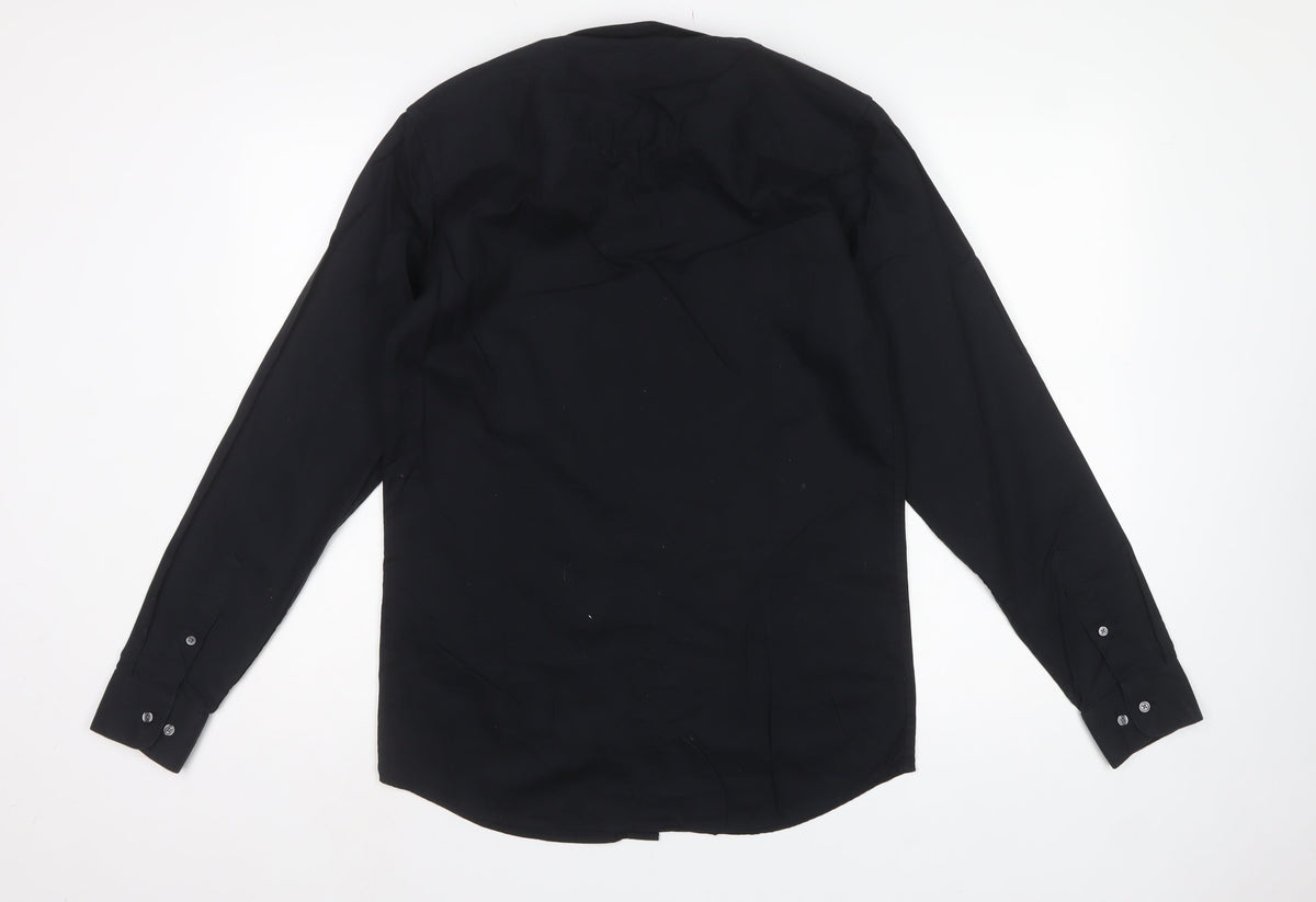 Jack & Jones Premium Men's Black M Slim Long Sleeve Cotton Shirt