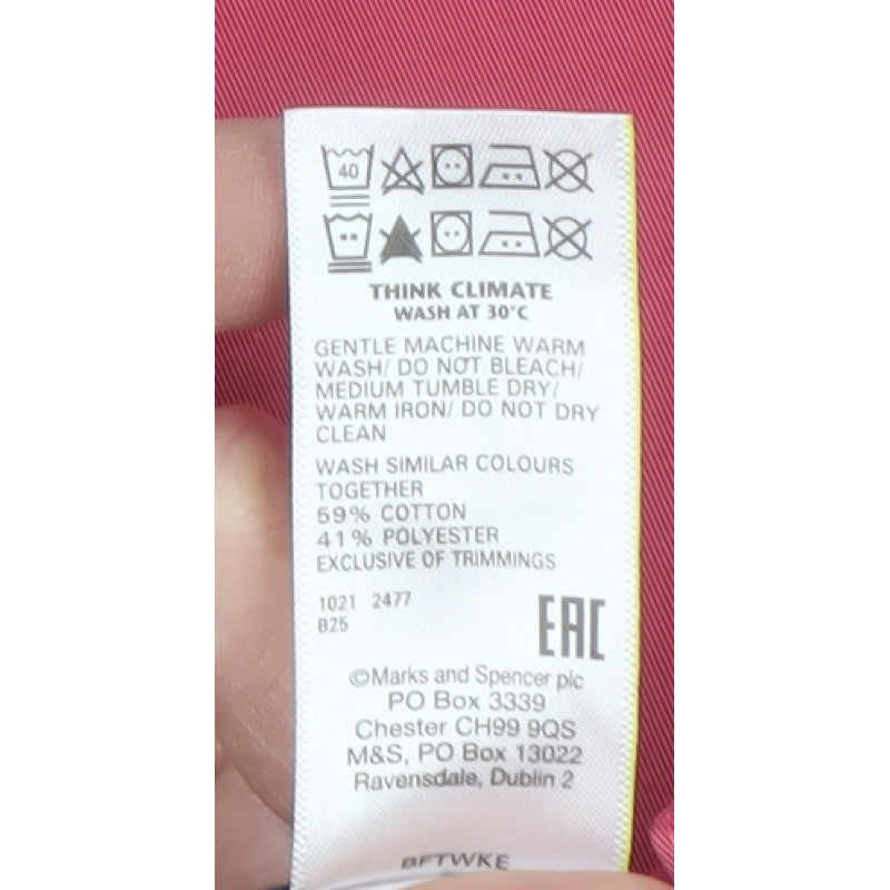 Marks & Spencer Women Pink Size 8 Cotton Blend Bermuda Shorts NWT