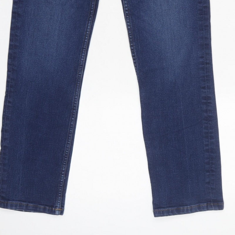 Marks and Spencer Women's Blue UK 12 Short Sienna Straight Jeans