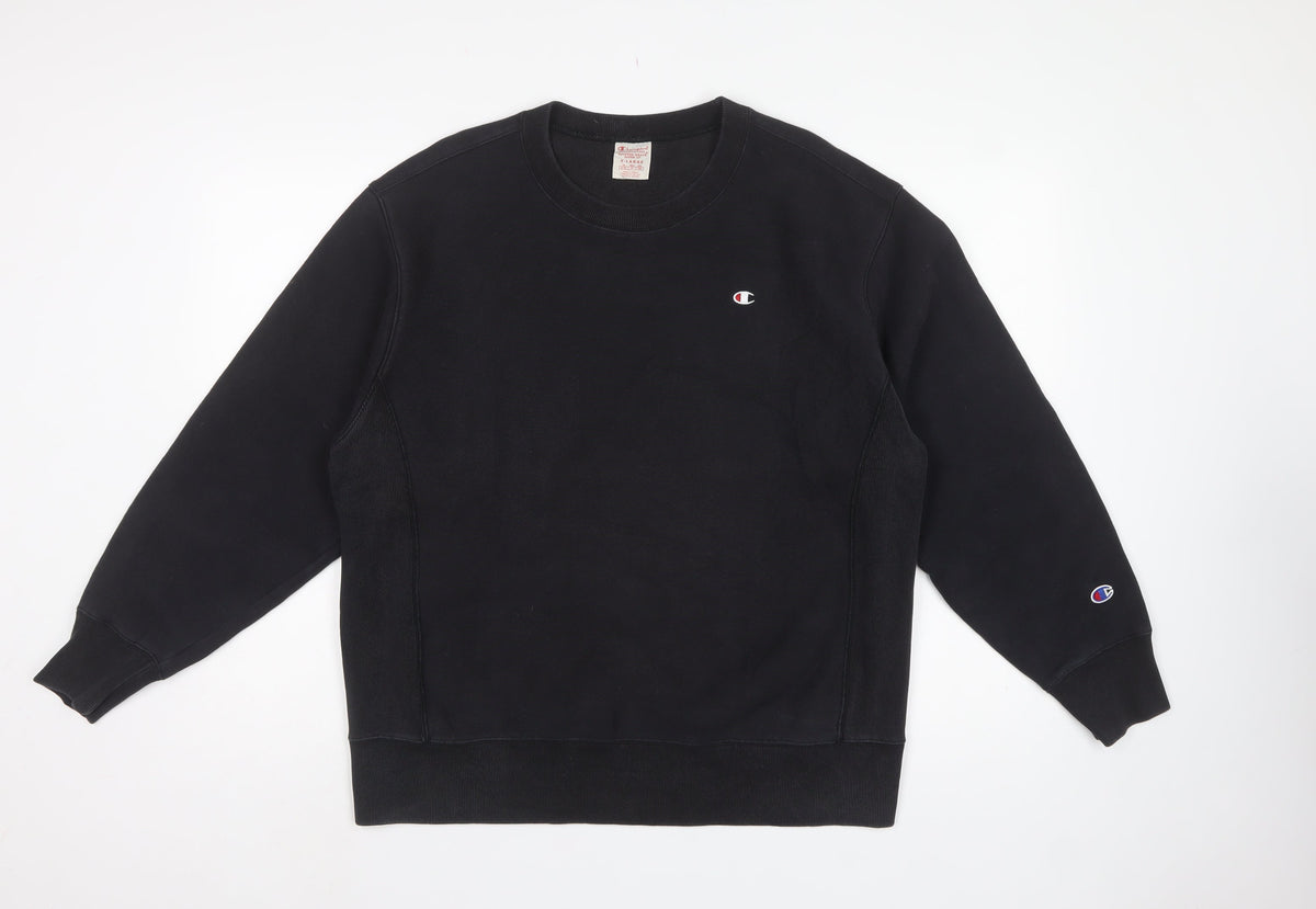 Champion Men’s Black XL Reverse Weave Crew Neck Pullover Sweatshirt