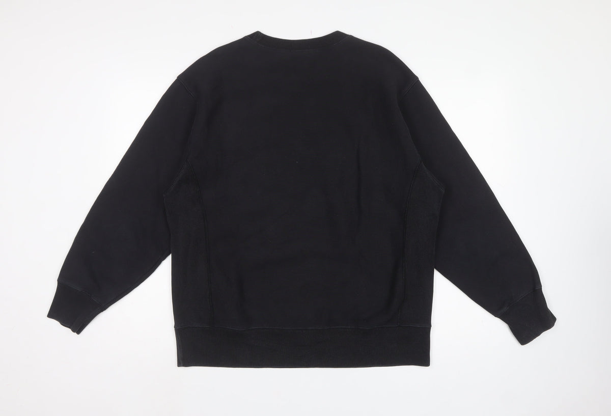 Champion Men’s Black XL Reverse Weave Crew Neck Pullover Sweatshirt