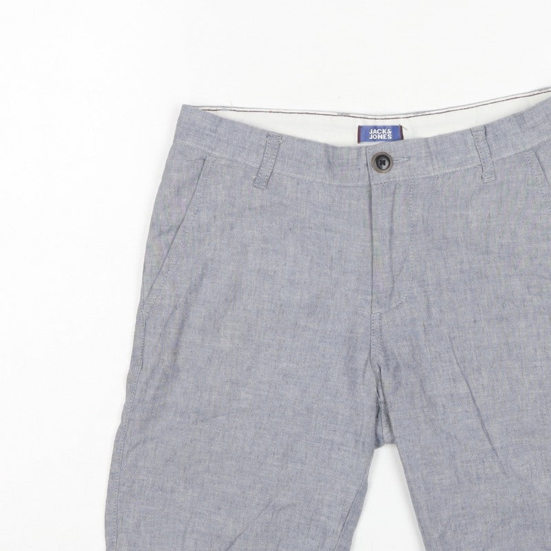 Jack & Jones Boys Blue Chino Shorts Age 12 Years Cotton Linen