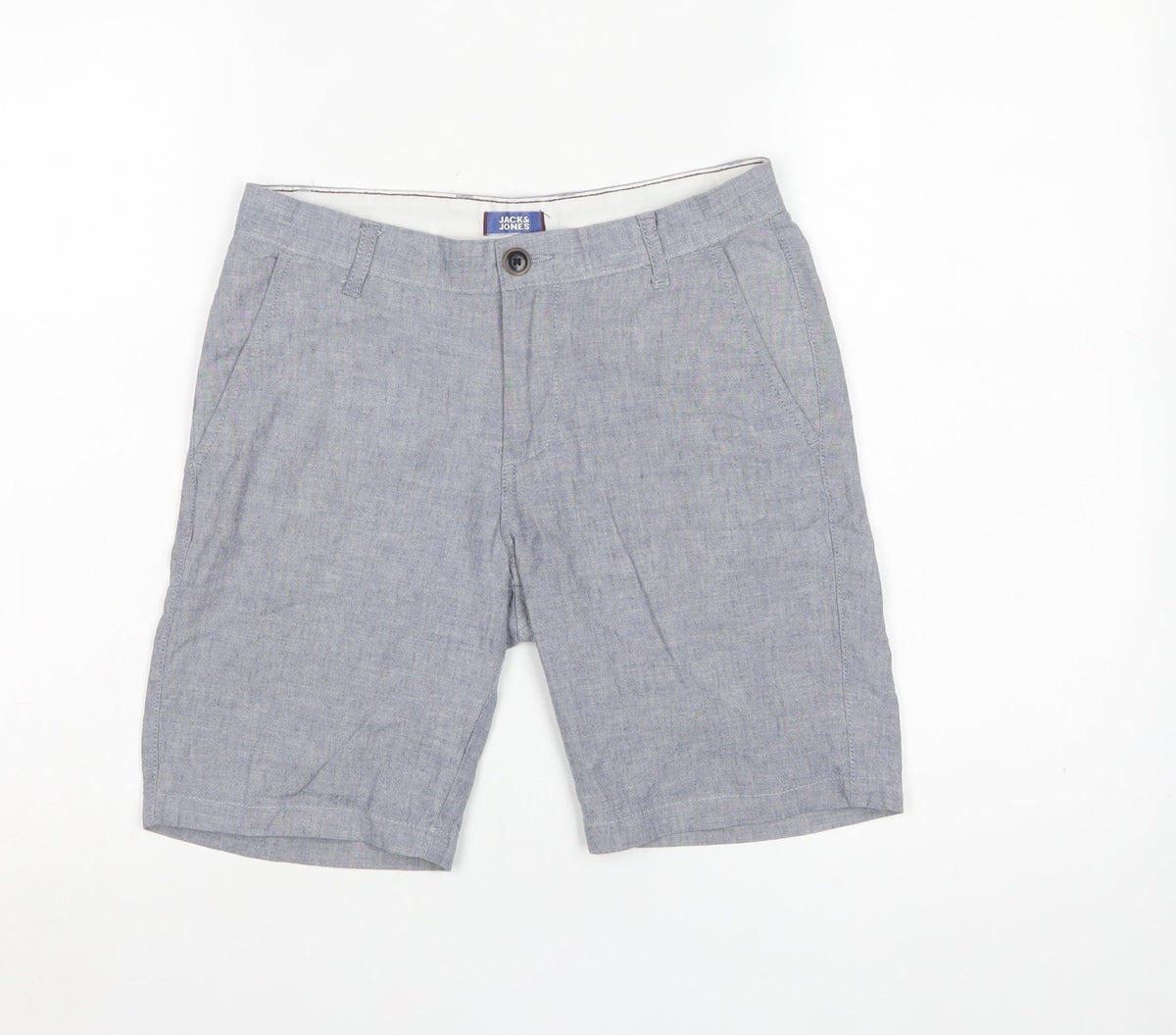 Jack & Jones Boys Blue Chino Shorts Age 12 Years Cotton Linen
