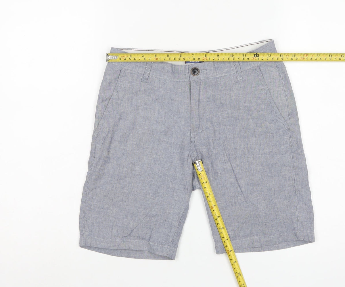 Jack & Jones Boys Blue Chino Shorts Age 12 Years Cotton Linen