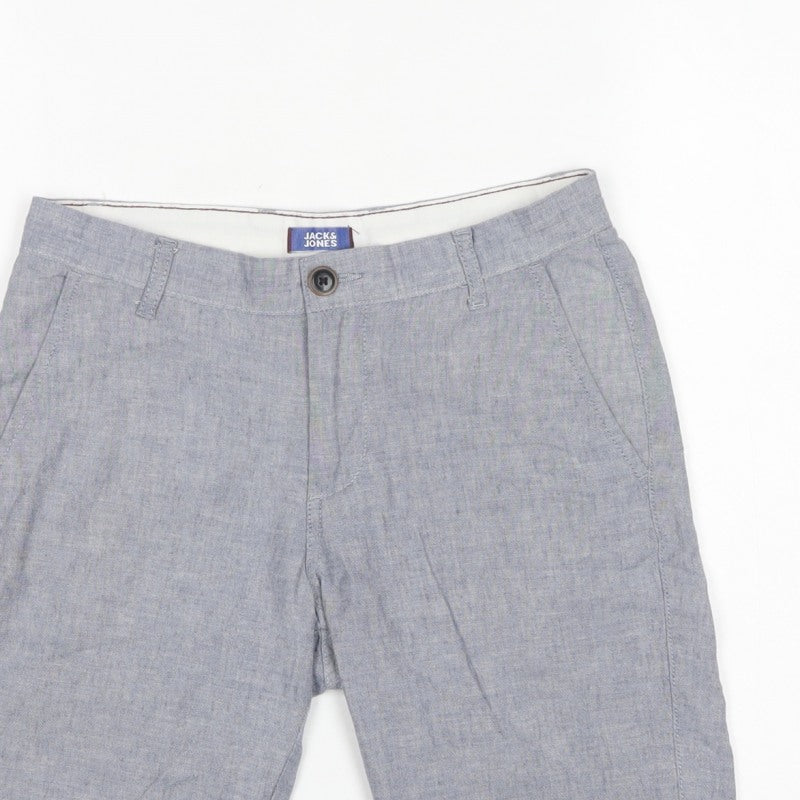 Jack & Jones Boys Blue Chino Shorts Age 12 Years Cotton Linen
