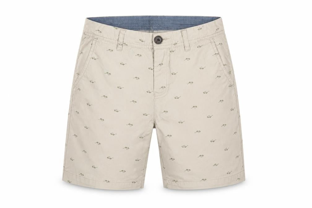 American Eagle Kids Boys Beige Size 13-14 Chino Mustache Print Shorts