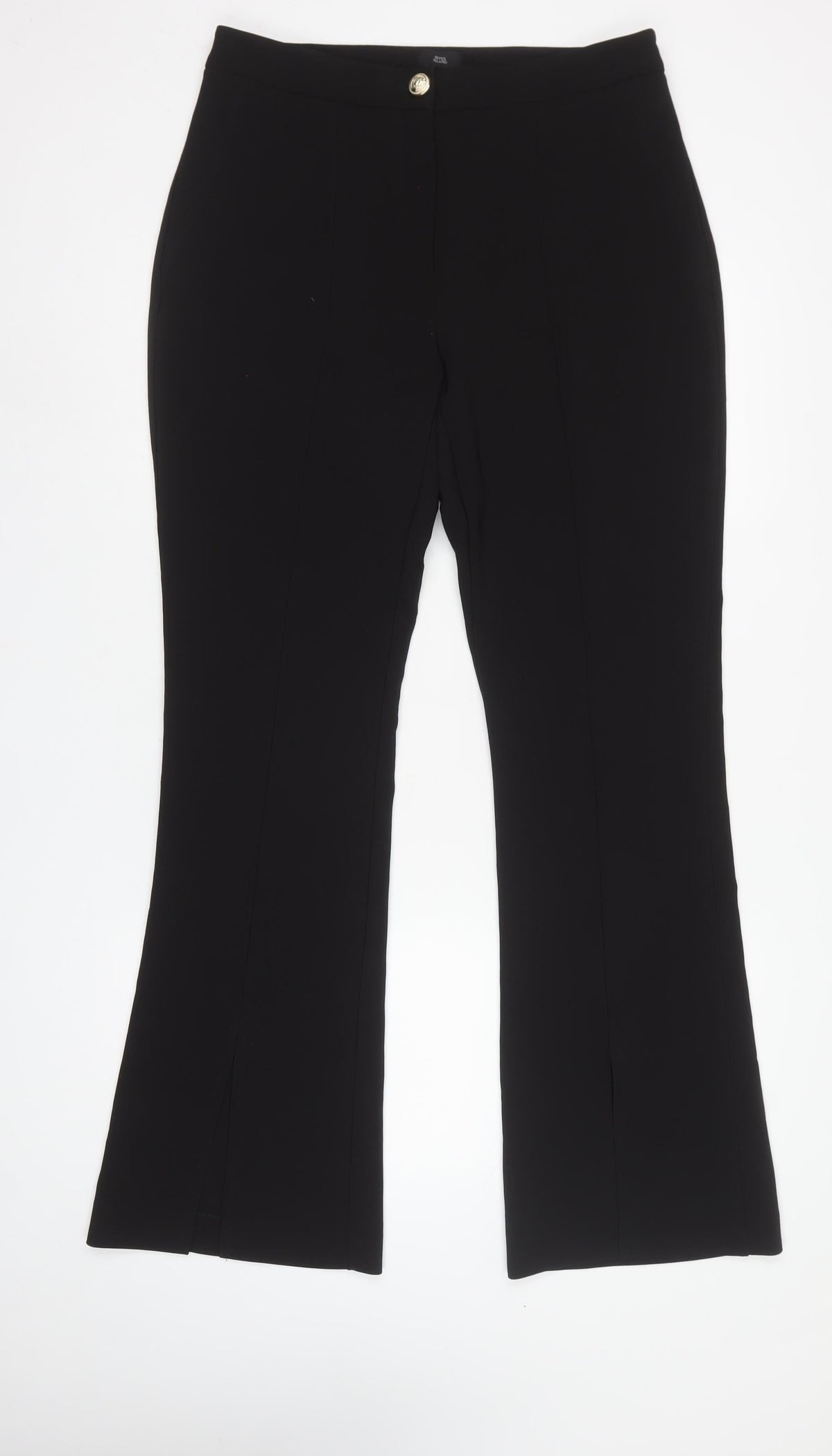 River Island Women’s Black UK 14 High Rise Bootcut Stretch Trousers