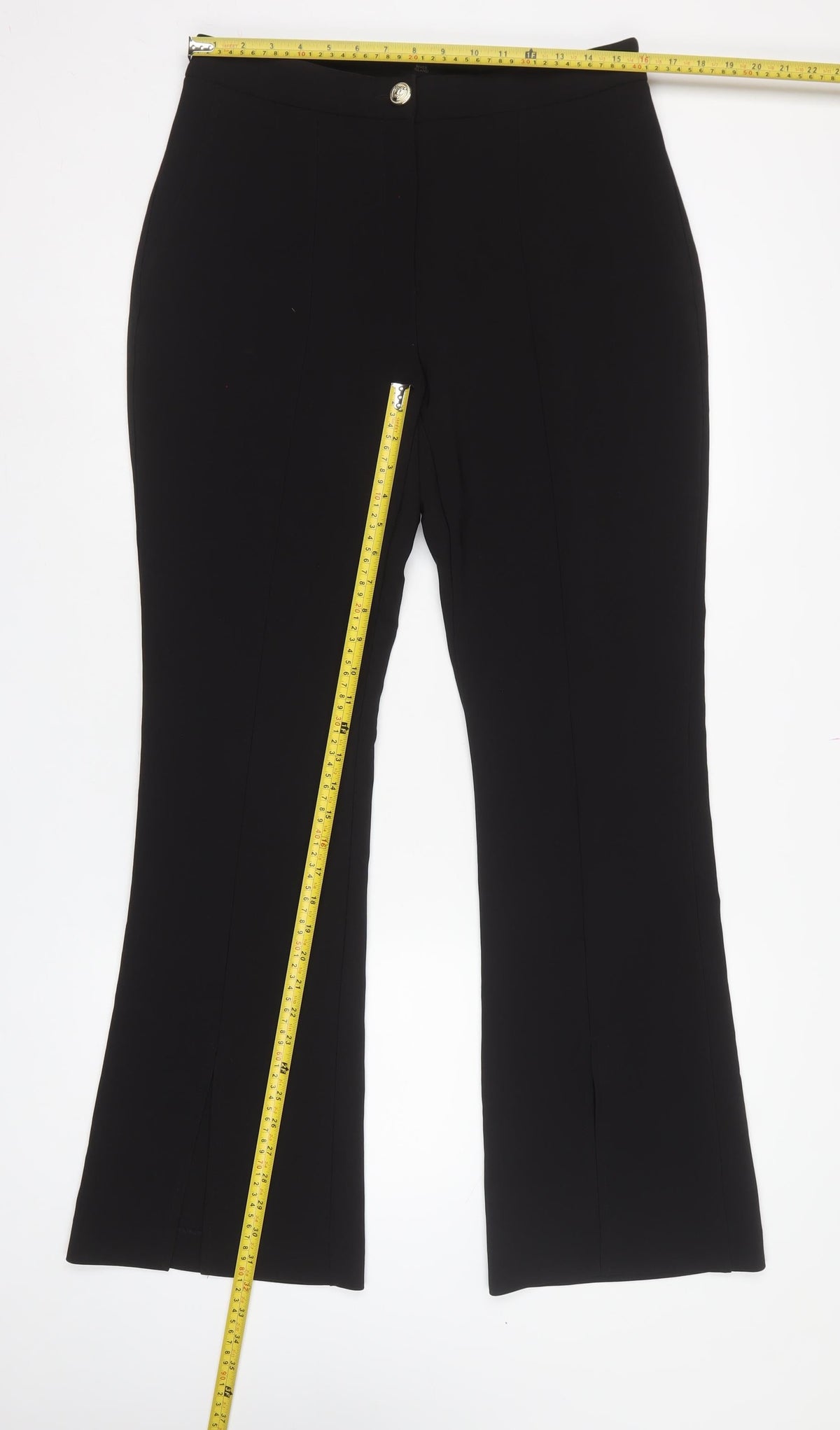 River Island Women’s Black UK 14 High Rise Bootcut Stretch Trousers