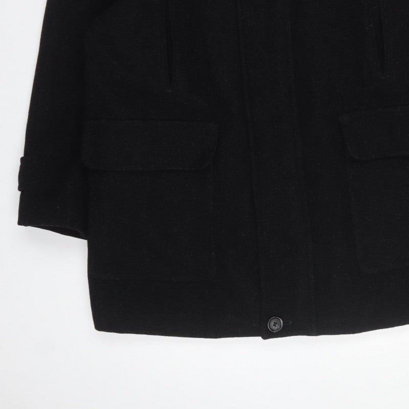 Marks and Spencer Men Black M Wool Overcoat Water Resistant