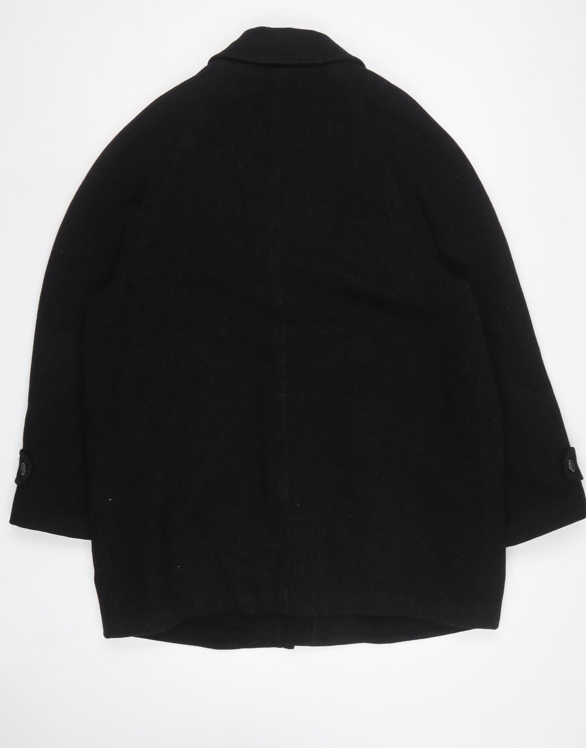 Marks and Spencer Men Black M Wool Overcoat Water Resistant
