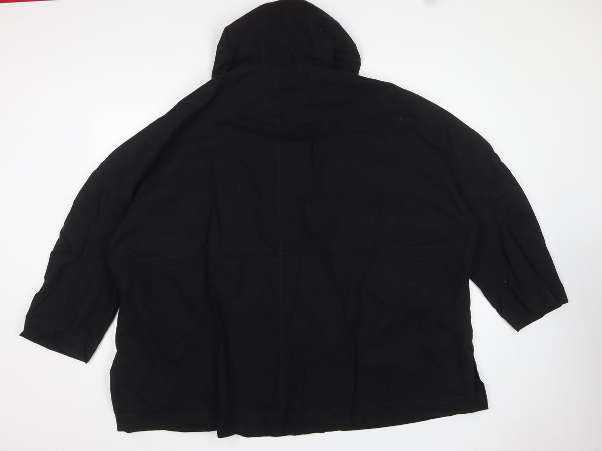 Next Women’s Black Size 18 Hooded Cotton Parka Jacket
