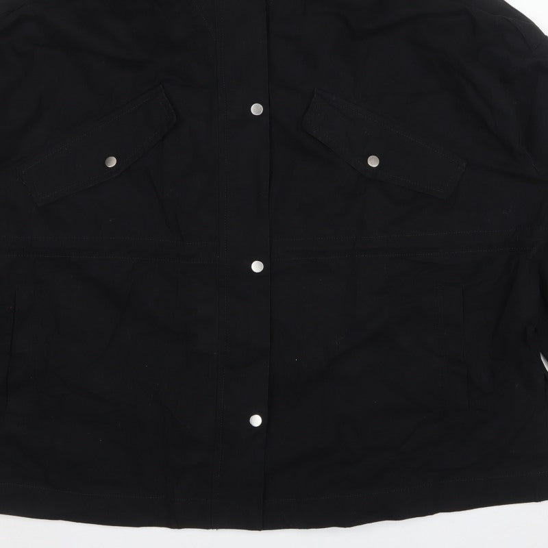 Next Women’s Black Size 18 Hooded Cotton Parka Jacket