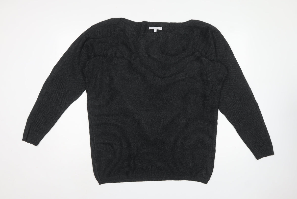 Pebble Bay Women’s Black UK 14 Raglan Sleeve Knit Pullover Jumper