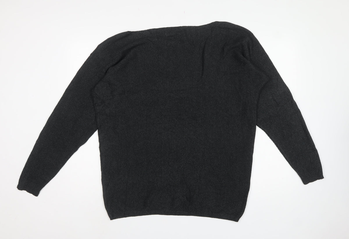 Pebble Bay Women’s Black UK 14 Raglan Sleeve Knit Pullover Jumper