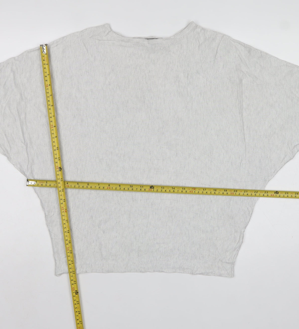 Phase Eight Women Grey M Batwing 3/4 Sleeve Knit Pullover Jumper