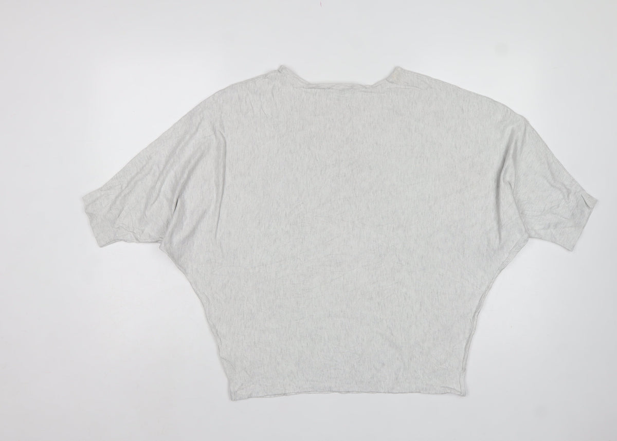 Phase Eight Women Grey M Batwing 3/4 Sleeve Knit Pullover Jumper
