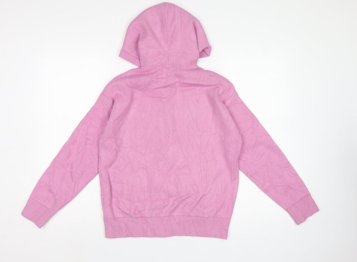 Marks & Spencer Teens Pink M Hooded Full Zip Knit Cardigan