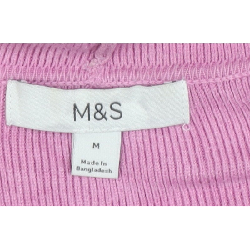 Marks & Spencer Teens Pink M Hooded Full Zip Knit Cardigan