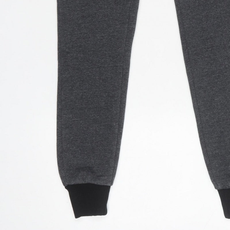 Gym King Women’s Grey Logo Stripe Joggers Size 6 Cotton Blend