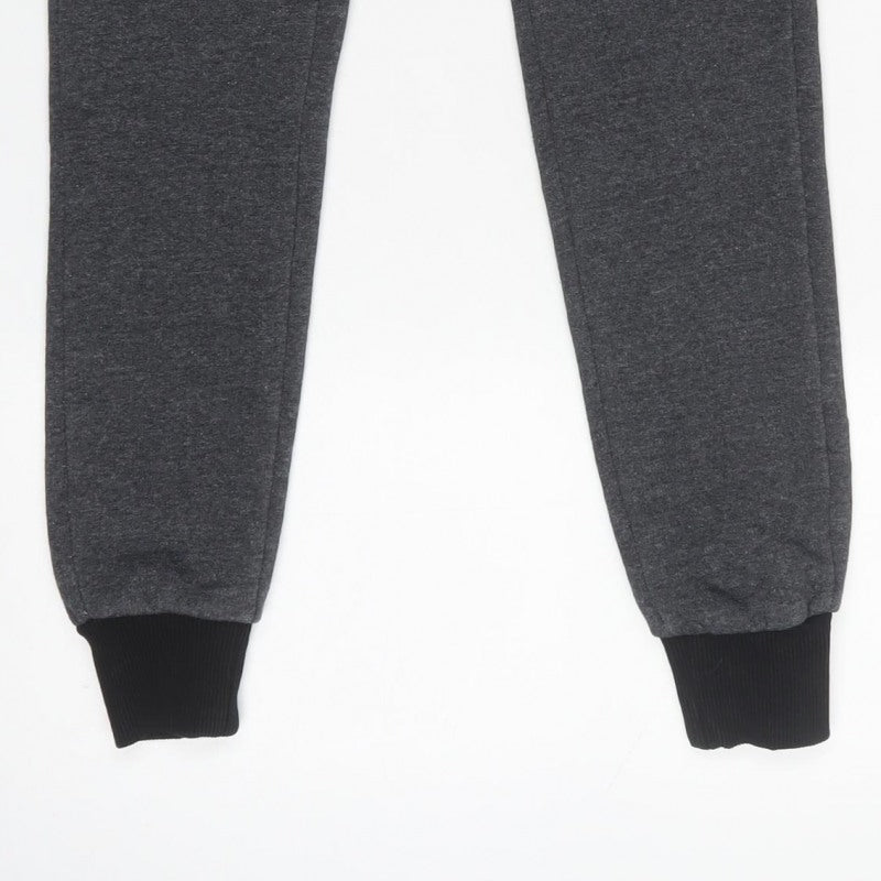 Gym King Women’s Grey Logo Stripe Joggers Size 6 Cotton Blend