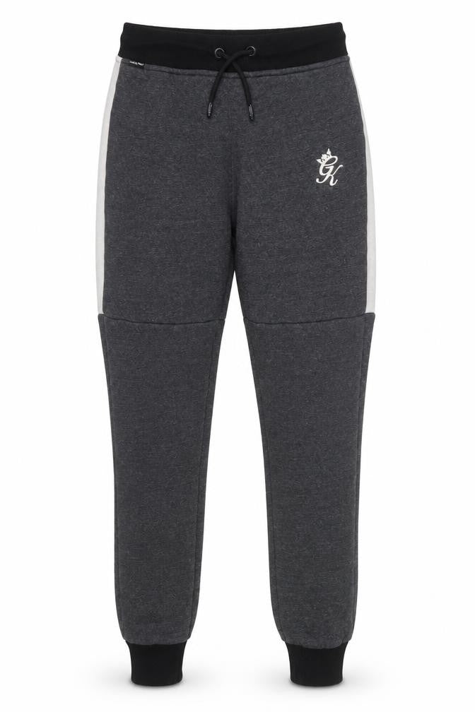 Gym King Women’s Grey Logo Stripe Joggers Size 6 Cotton Blend
