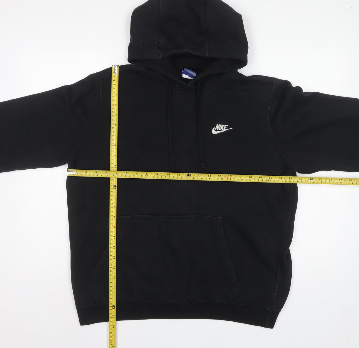Nike Men’s Black L Pullover Hoodie Logo Pocket Fleece